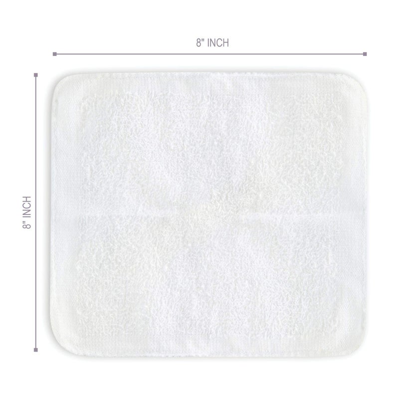 FabbPro Oshibori Moist Terry Cotton Refreshment Towels (25 Pack, 8 x 8 Inches) - White Scented Pre-moistened Essential Oil Infused Towel to Use Hot or Cold - Lavender Scent - Image 5